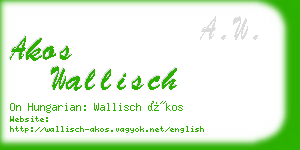 akos wallisch business card